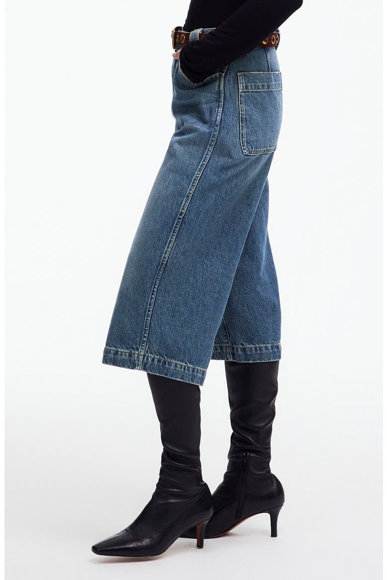 Denim Culottes, Alternate, color, CONCHO WASH