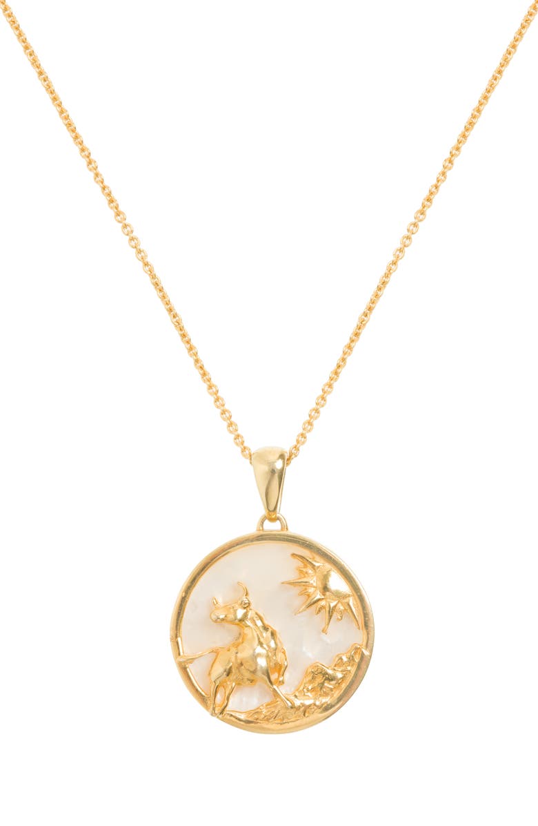 Freya Rose Zodiac Necklace, Main, color, Taurus