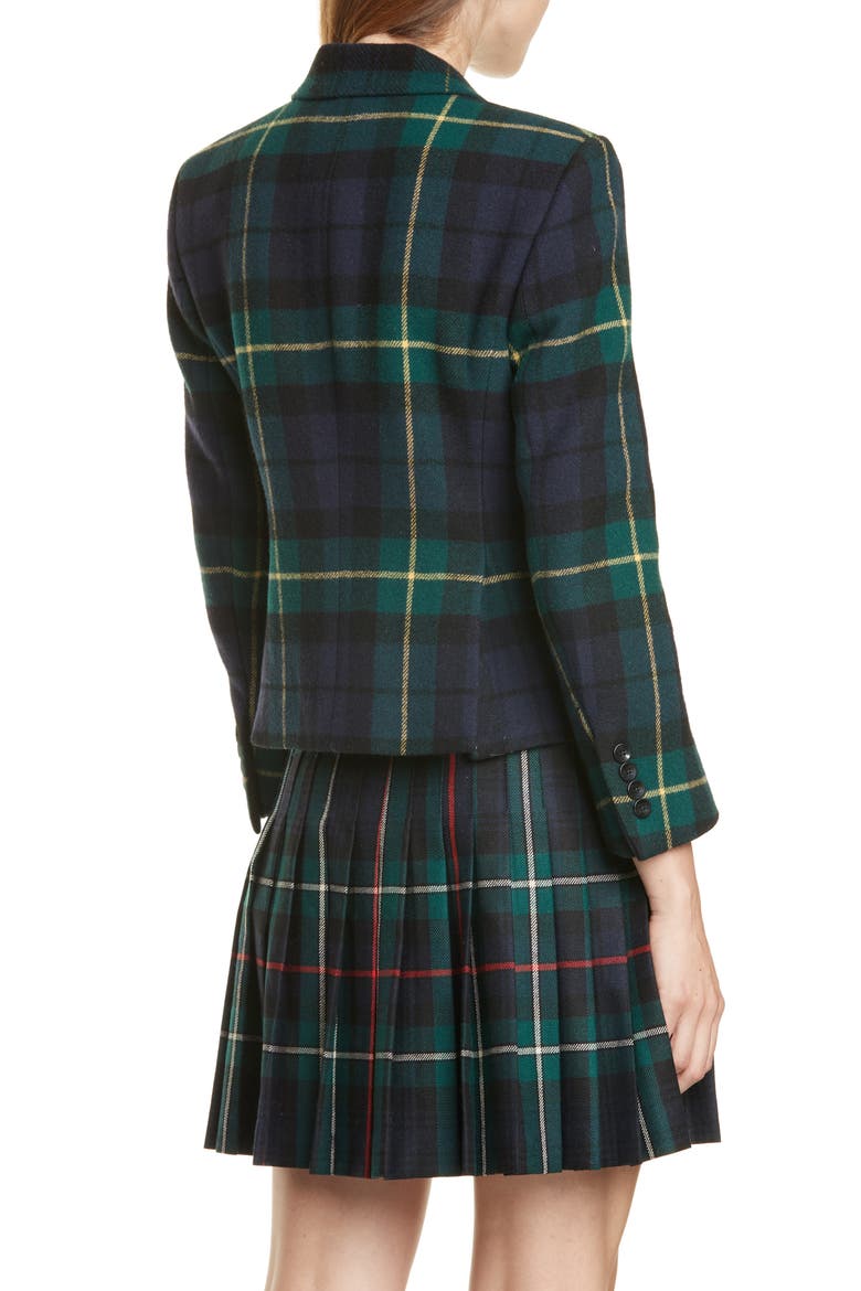 Kirra Tartan Wool Blend Blazer, Alternate, color, BLUE PLAID