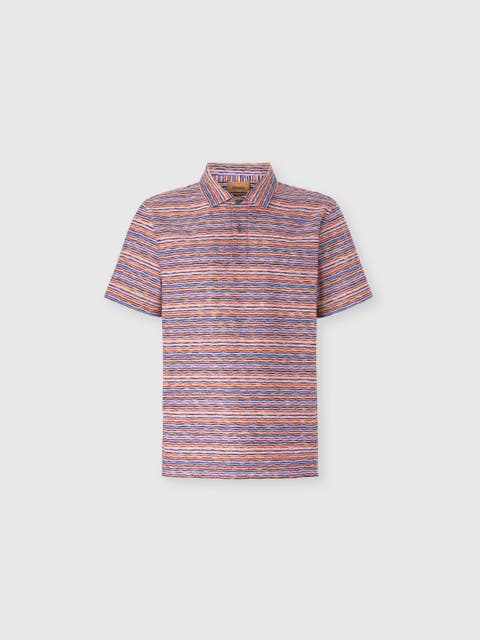 Short Sleeve Polo In Flame Jersey