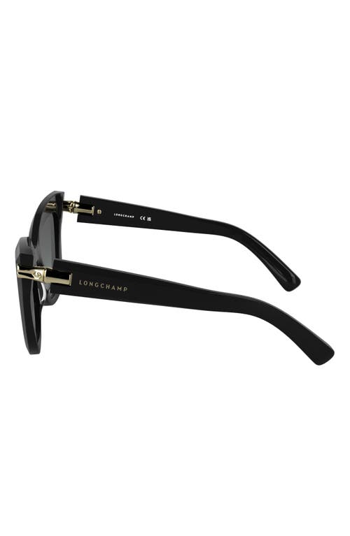 Longchamp Roseau 50mm Gradient Cat Eye Sunglasses In Black