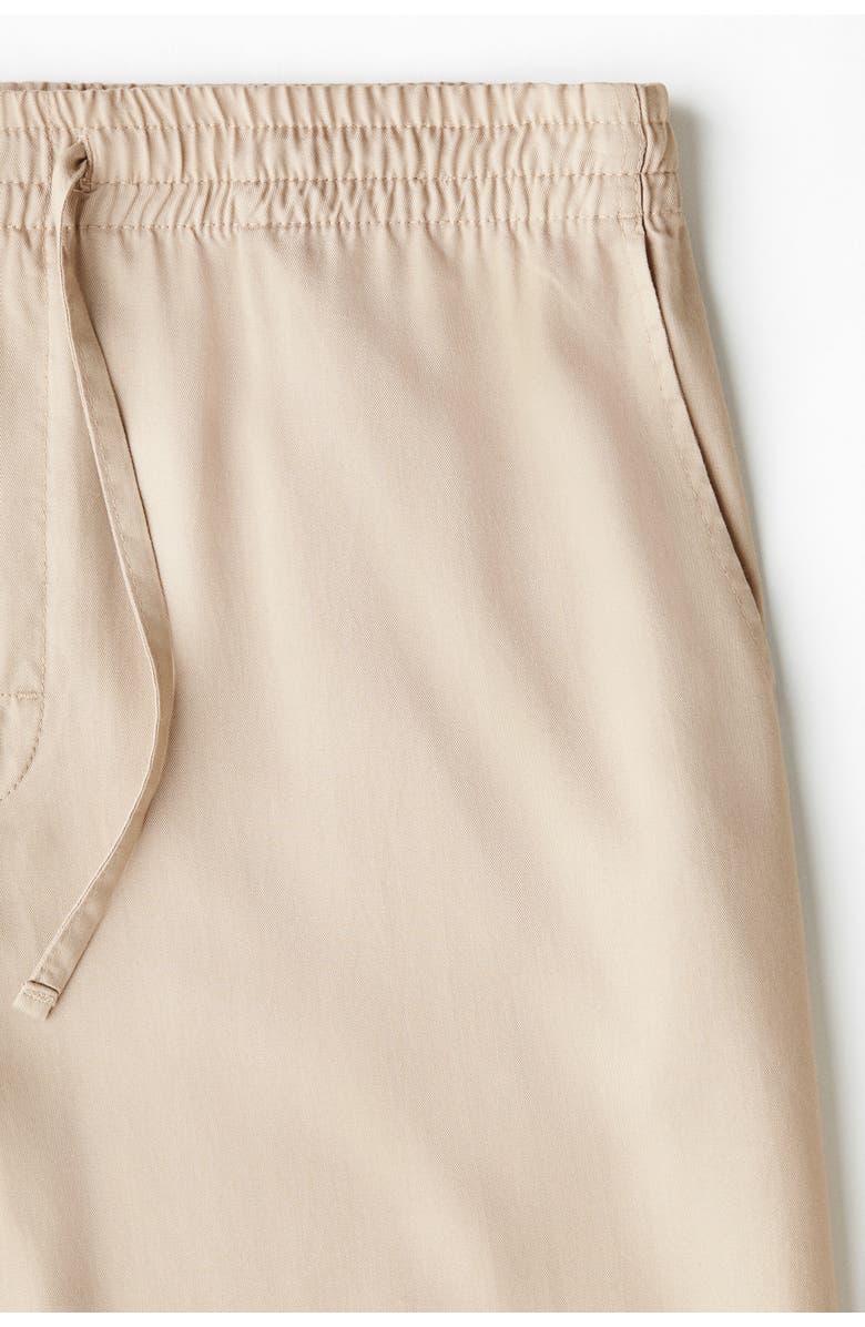 H&M Relaxed Fit Lyocell Trousers, Alternate, color, Beige