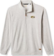 TravisMathew Men's TravisMathew Heather Gray Missouri Tigers Cloud Home Game Quarter-Zip Tri-Blend Pullover