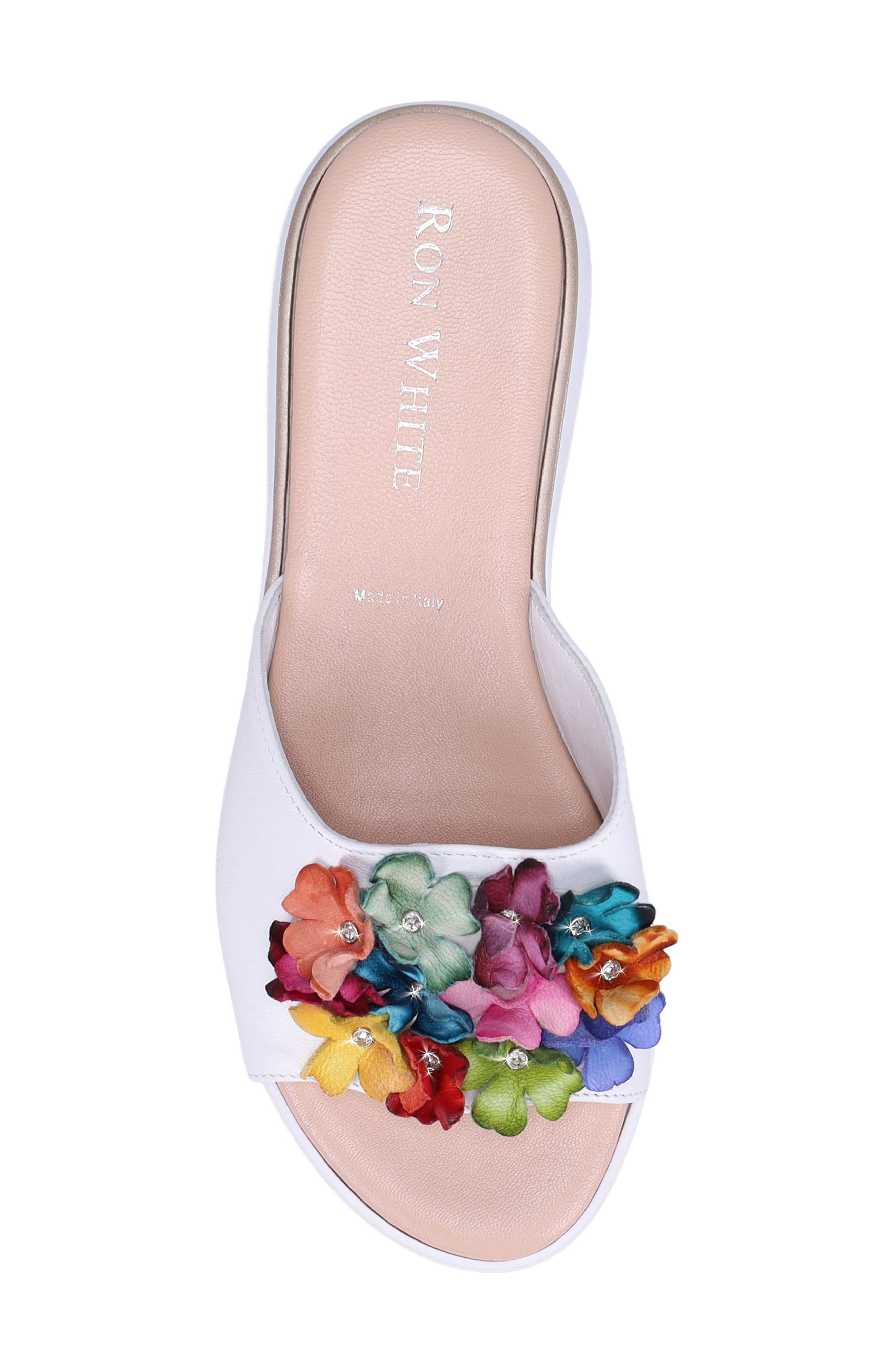 Ron White Ravella Platform Wedge Slide Sandal, Alternate, color, White