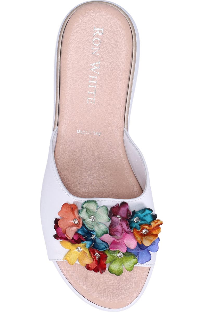 Ron White Ravella Platform Wedge Slide Sandal, Alternate, color, White