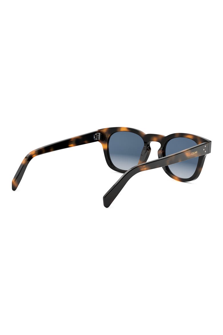 Bold 3 Dots 49mm Square Sunglasses, Alternate, color, BLONDE HAVANA / GRADIENT BLUE