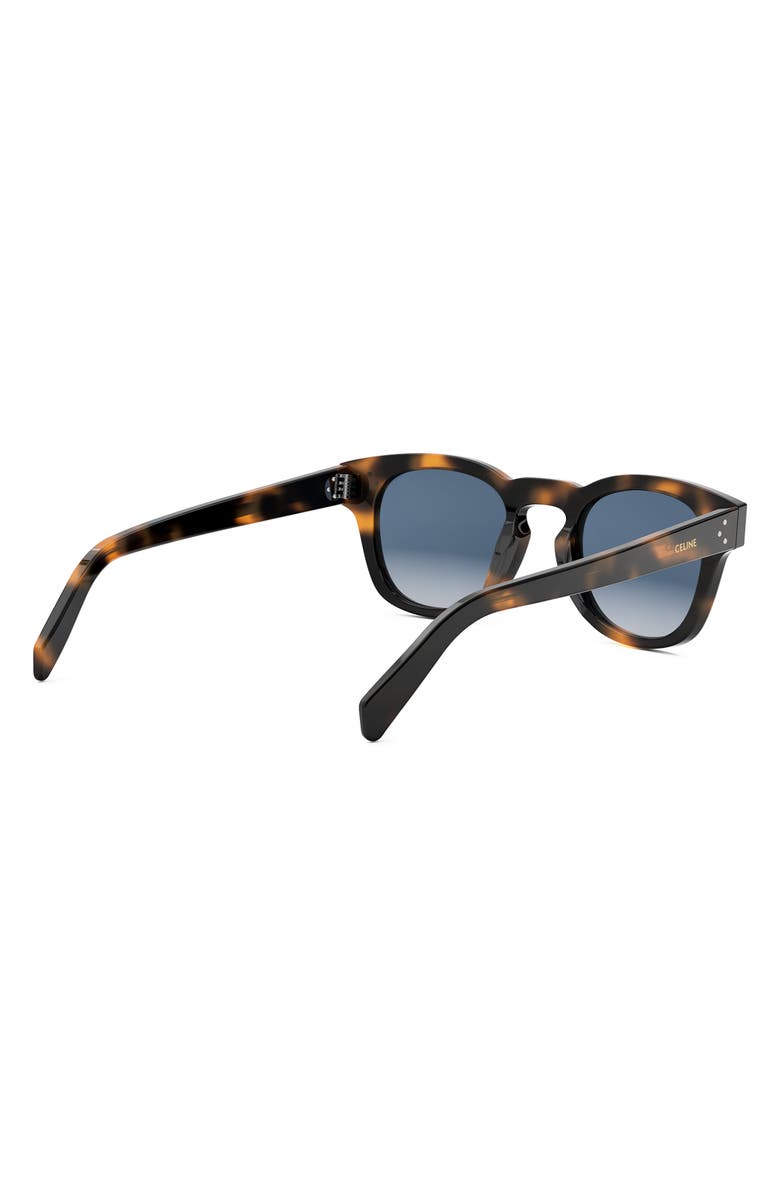 CELINE Bold 3 Dots 49mm Square Sunglasses, Alternate, color, Blonde Havana / Gradient Blue