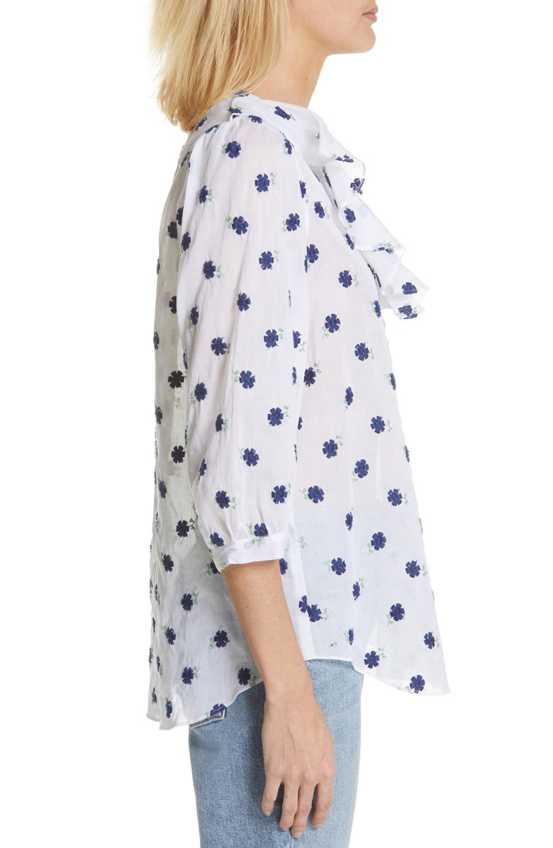 Smythe Over the Head Embroidered Blouse, Alternate, color,