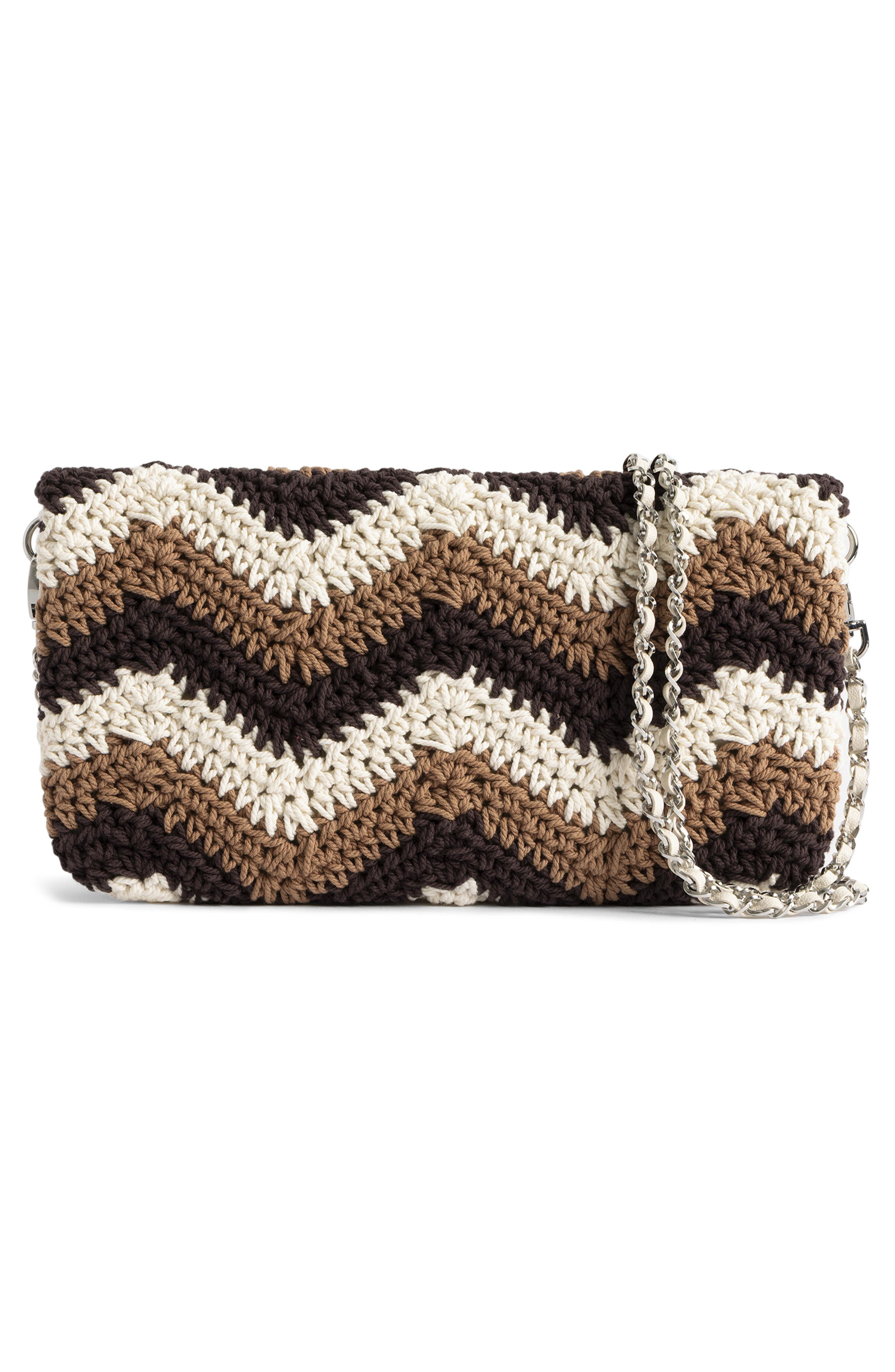Rock Macramé Crossbody Bag, Alternate, color, WOOD