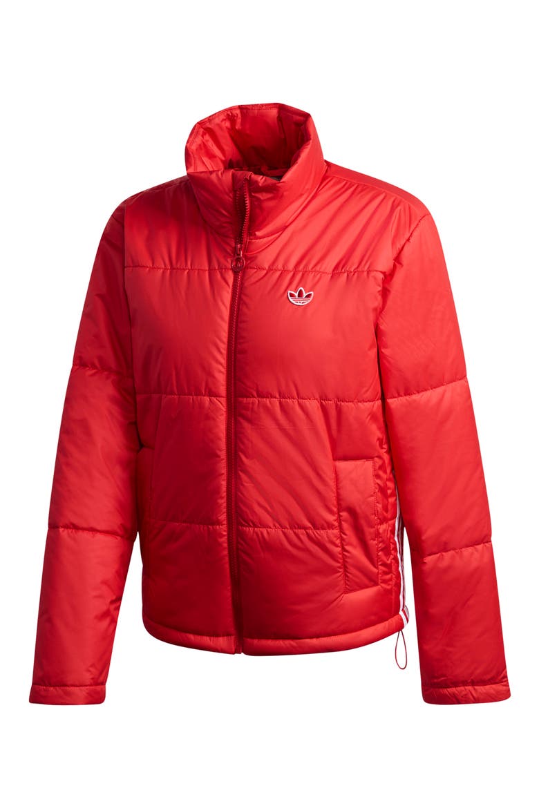 Short Puffer Jacket, Alternate, color, SCARLET