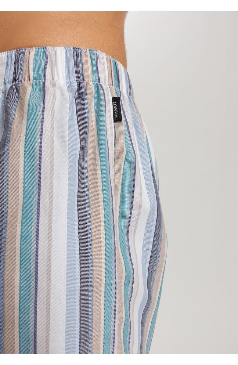 Hanro Fancy Woven Boxer, Alternate, color, Atlantic Stripe