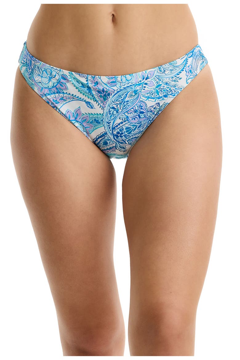 Boho Bloom Classic Mid Rise Swim Bottom, Main, color, Blue-Multi