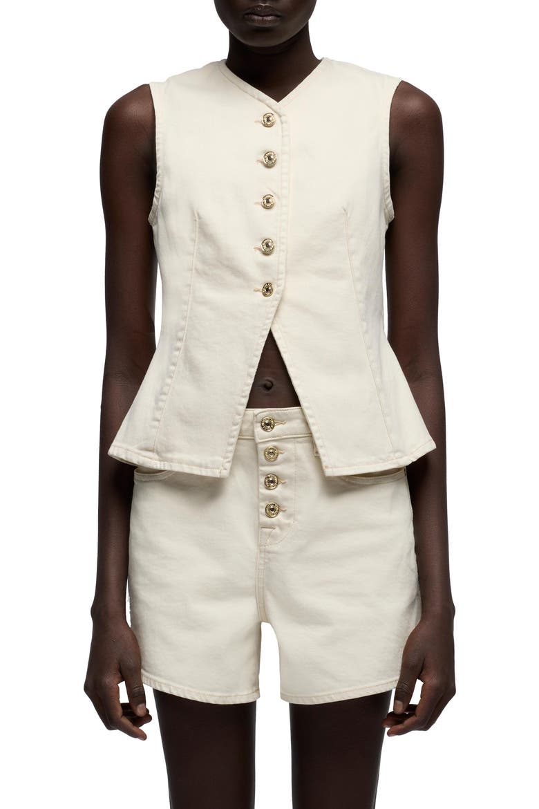 Lady Denim Vest, Main, color, MOONDUST