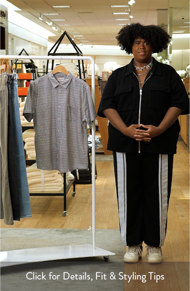 Classic Short Sleeve Stretch Cotton Selvage Button-Up Shirt, sales video thumbnail