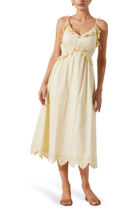 Lissette Embroidered Eyelet Trim Cotton Sundress