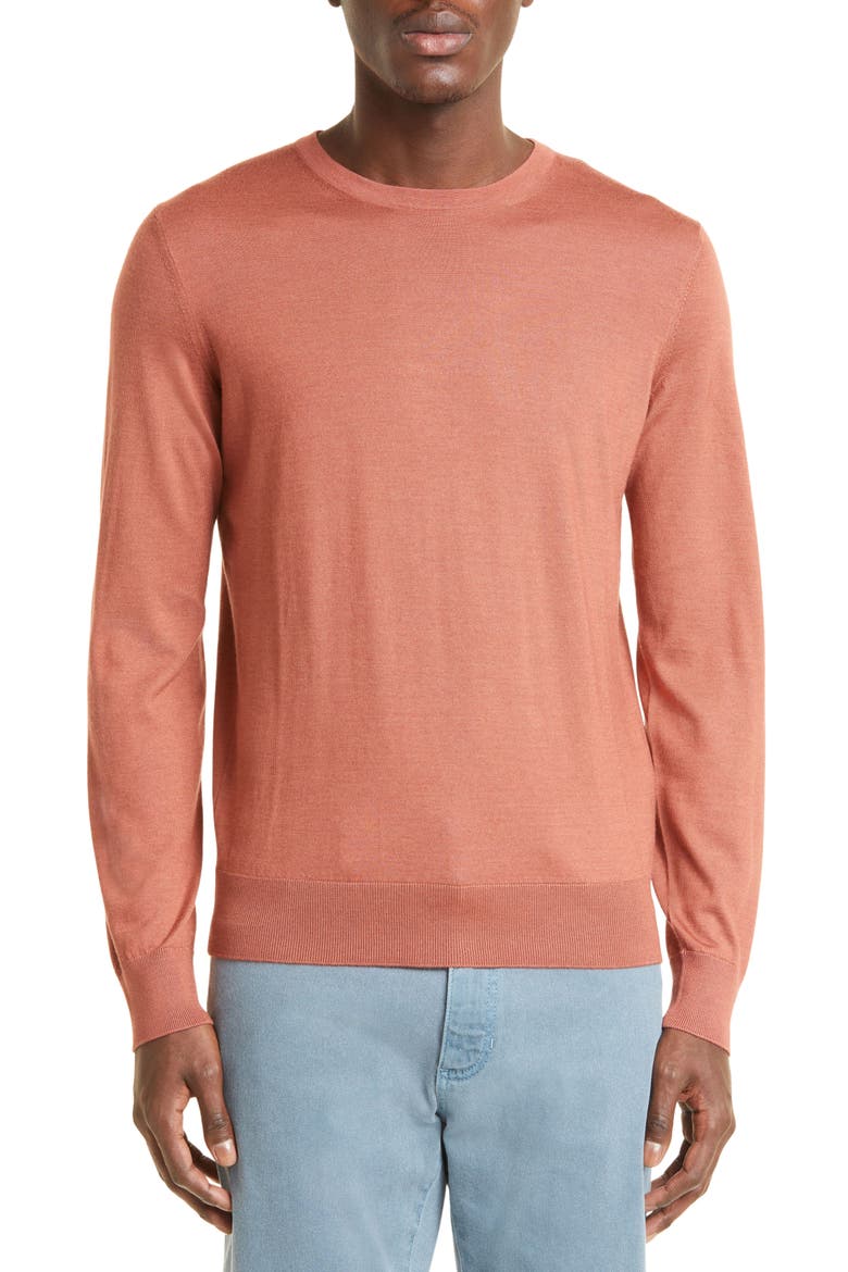 Casheta Light Stretch Cotton Sweater, Main, color, REDWOOD