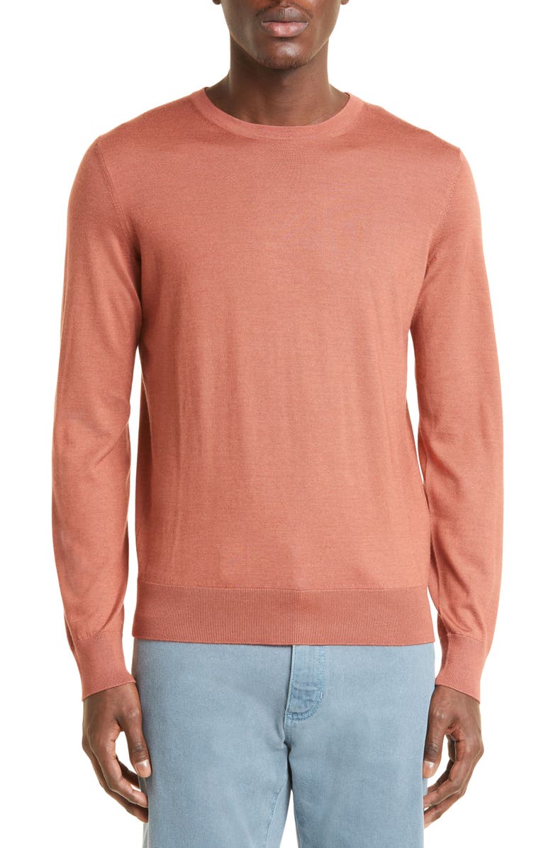 ZEGNA Casheta Light Stretch Cotton Sweater, Main, color, 