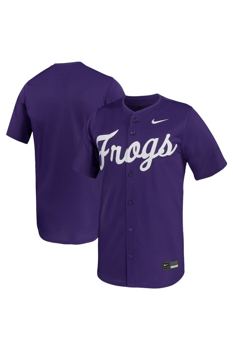 Men's Nike Purple TCU Horned Frogs Limited Baseball Jersey, Main, color, Purple