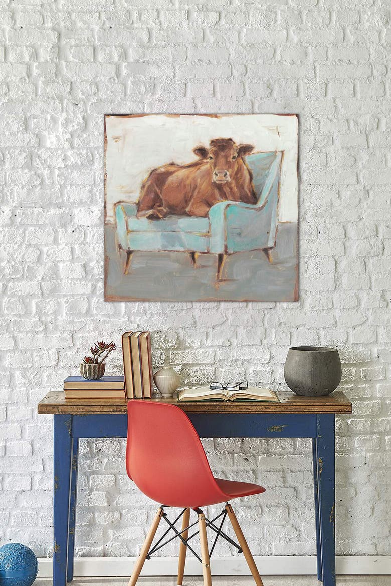 Moo-ving In IV by Ethan Harper Canvas Wall Art - 18" x 18", Main, color, MULTI 1