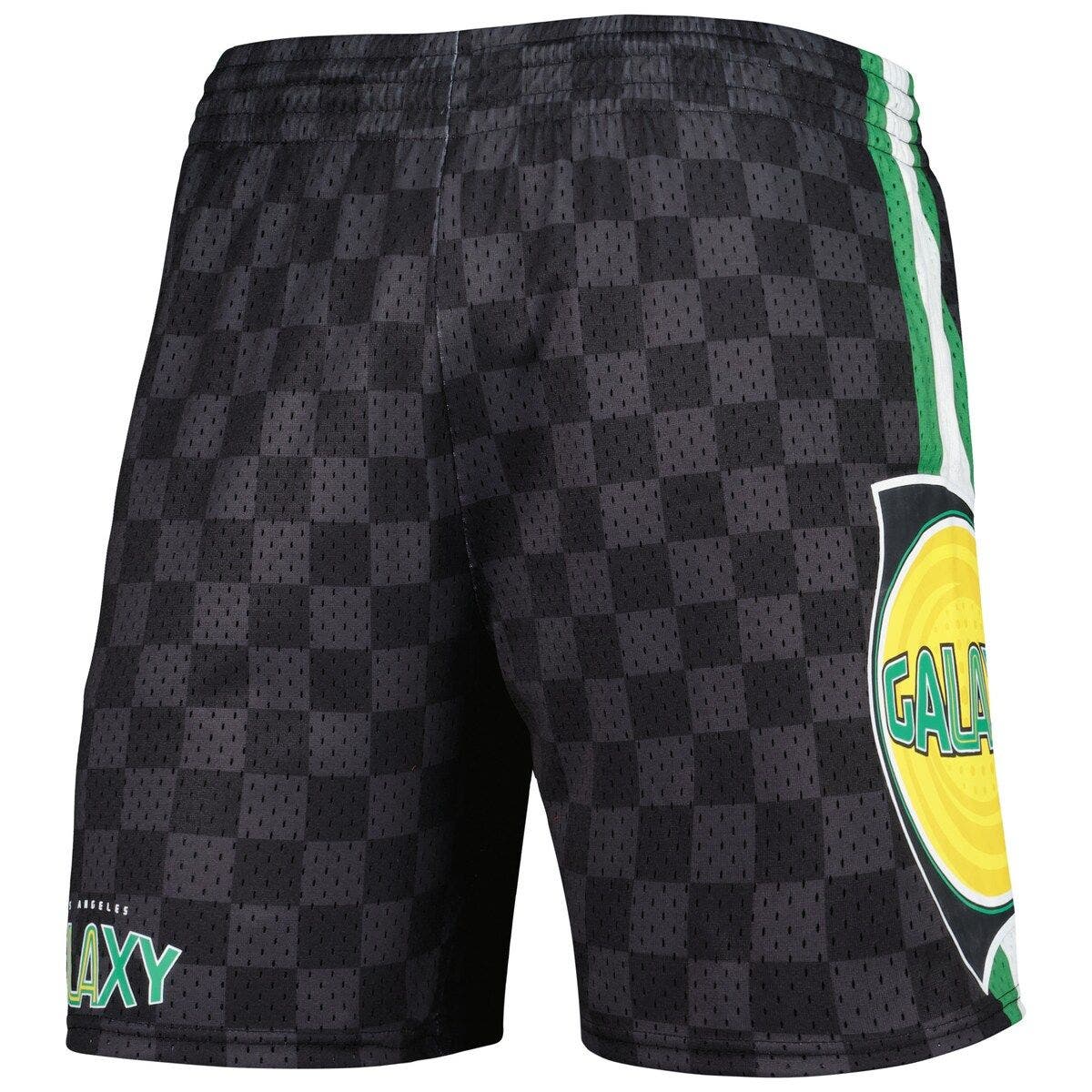 Men's Mitchell & Ness Black LA Galaxy City Mesh Shorts - image 2