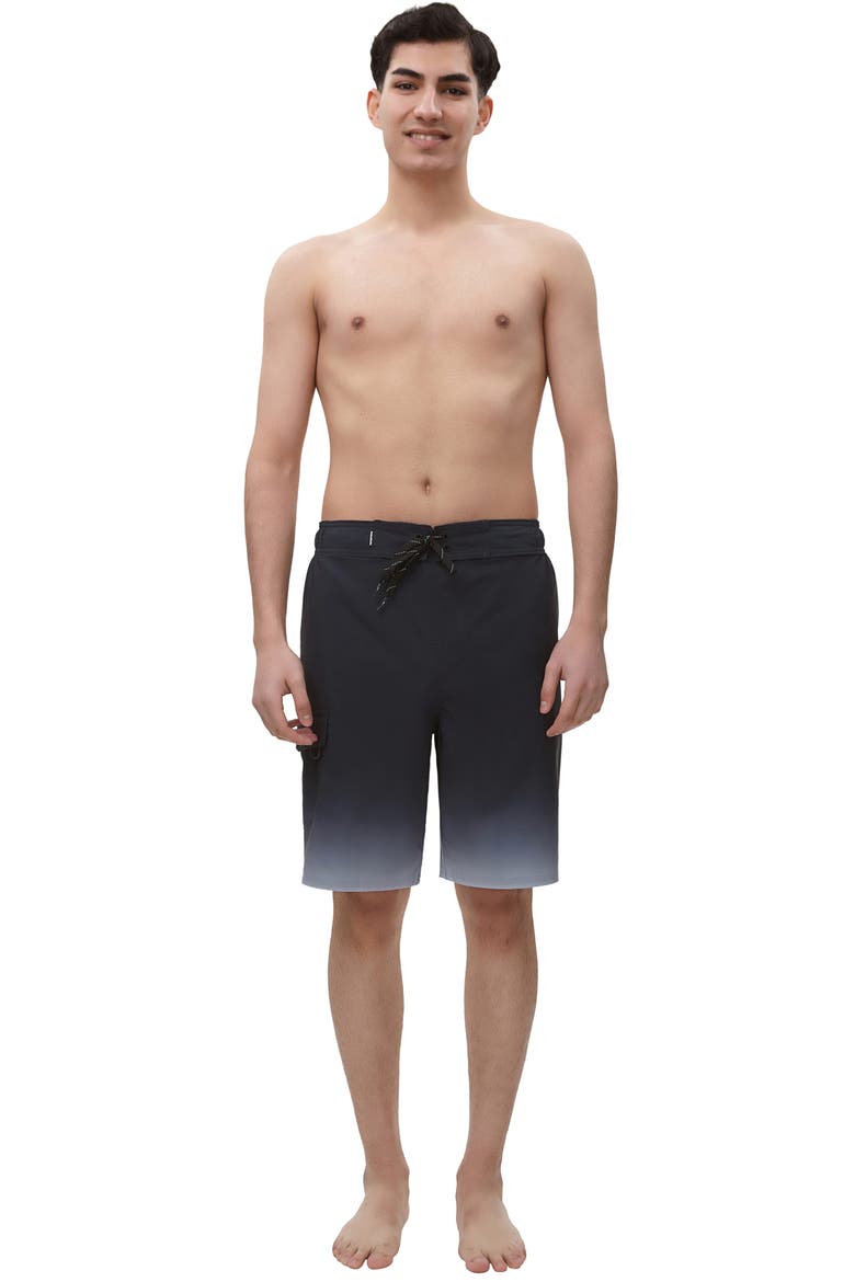 4-Way Stretch Performance Board Shorts, Alternate, color, Nightfall Gradient