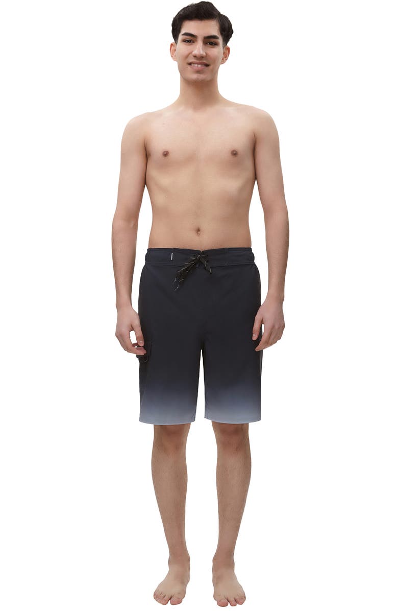 Rokka&Rolla 4-Way Stretch Performance Board Shorts, Alternate, color, Nightfall Gradient