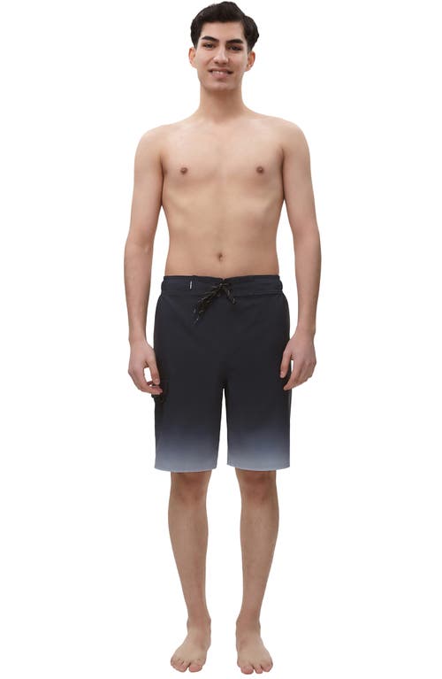 Rokka&rolla 4-way Stretch Performance Board Shorts In Nightfall Gradient