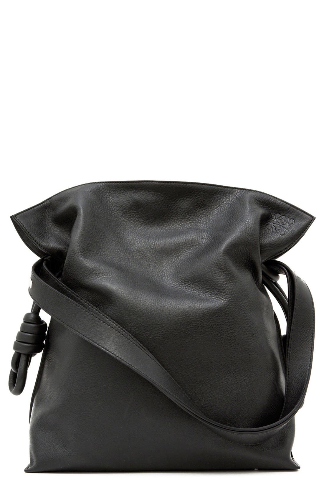 Loewe 'Flamenco Knot' Calfskin Leather Bag, Main, color, 