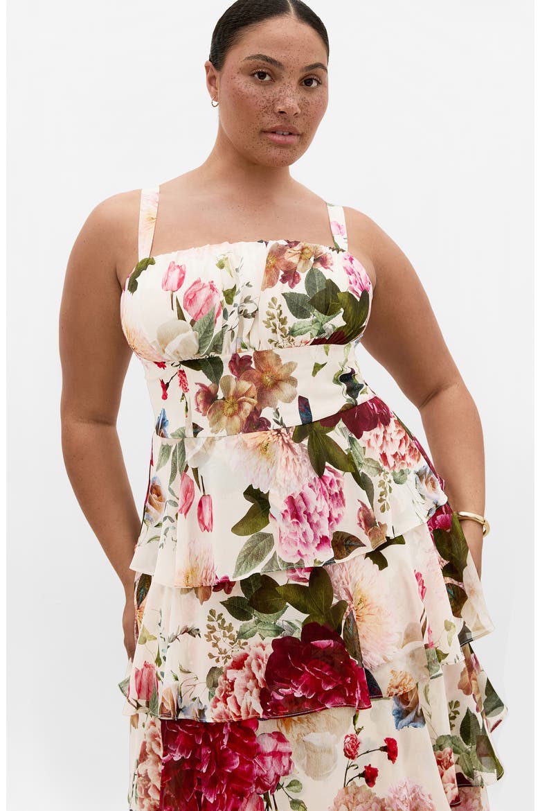 Daniela Floral Print Sleeveless Midi Dress, Alternate, color, BOTANICAL BLOOM