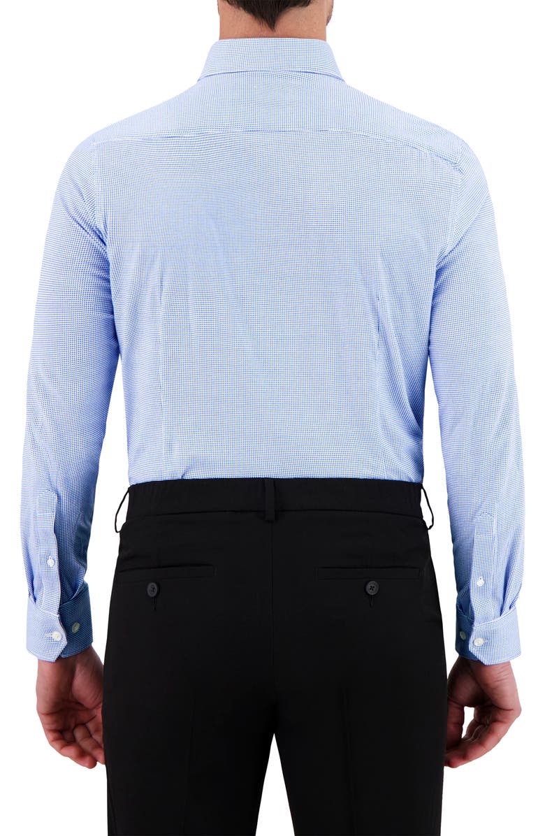 Victor Emmanuel Modern Fit Houndstooth Print Comfort Stretch Knit Dress Shirt, Alternate, color, 