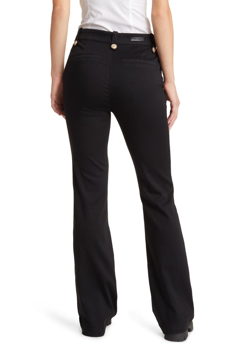 High Waist Slim Bootcut Sailor Jeans, Alternate, color, BLACK