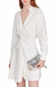 SANDRO Celia Long Sleeve Ruched Minidress