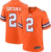 Nike Men's Nike Patrick Surtain II Orange Denver Broncos Mile High Collection 1977 Throwback Player Game Jersey