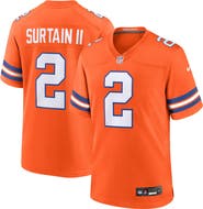 Nike Men's Nike Patrick Surtain II Orange Denver Broncos Mile High Collection 1977 Throwback Player Game Jersey