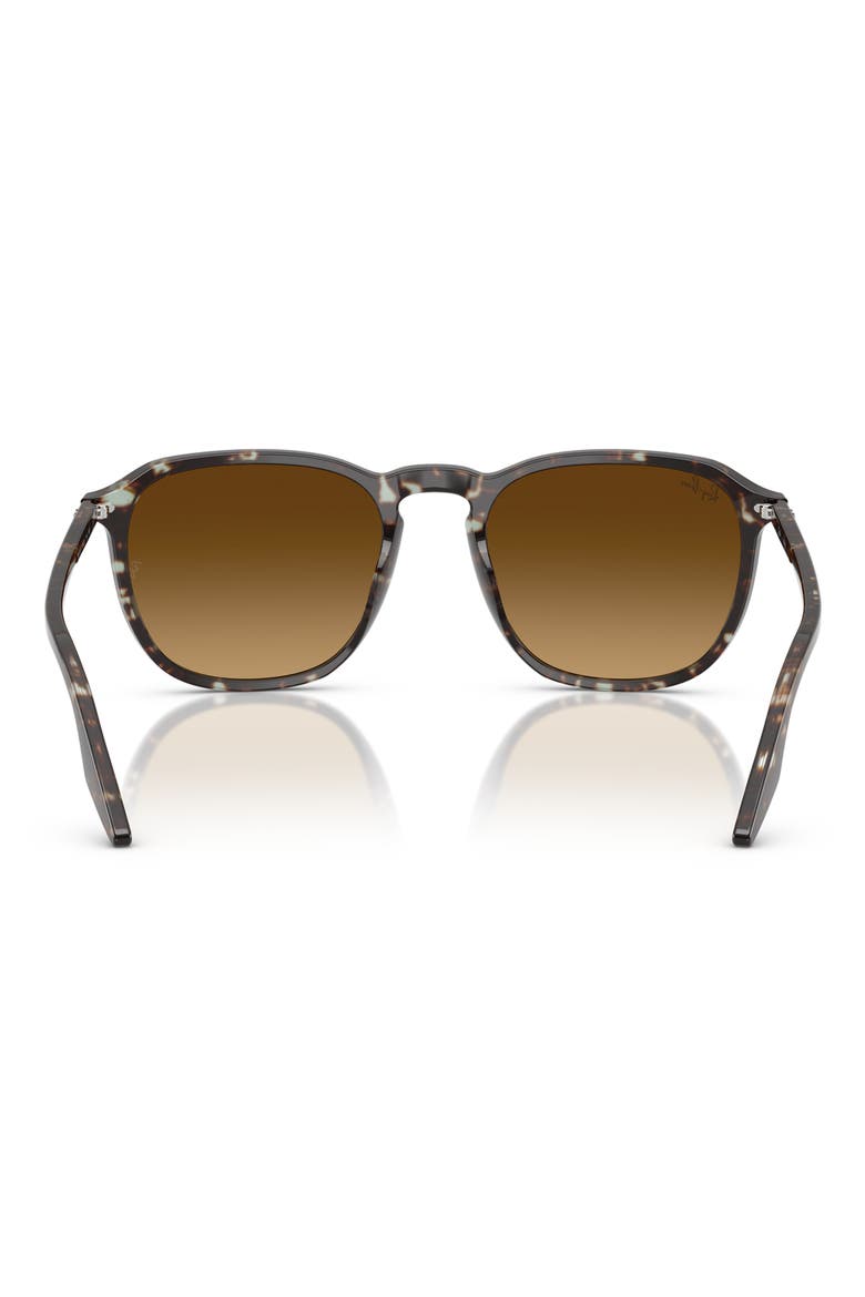 52mm Square Gradient Sunglasses, Alternate, color, BROWN