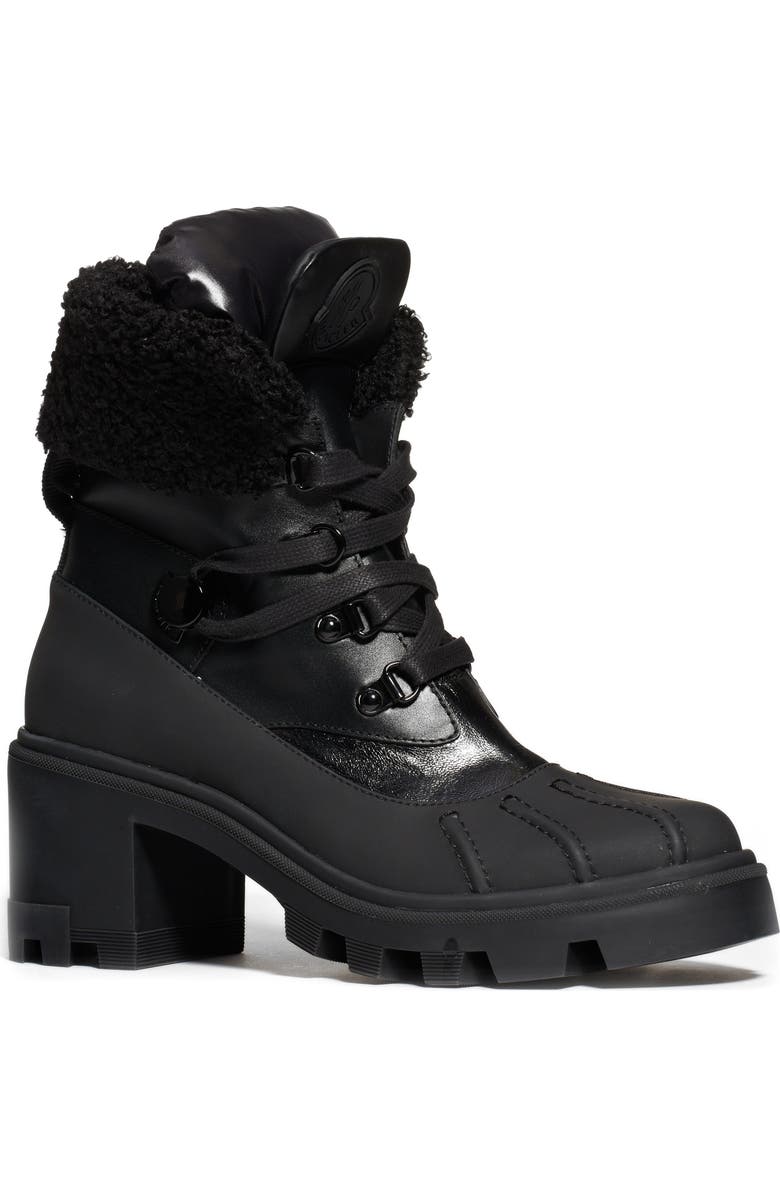 Moncler Corinne Faux Shearling Cuff Hiking Boot, Main, color,