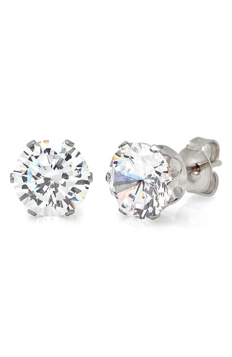 Simulated Diamond Stud Earrings