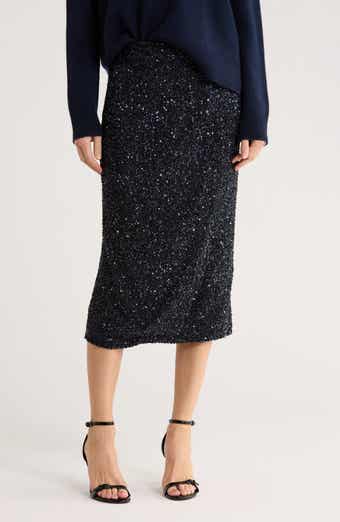 TWP Paltrow Silk Sequin Embellished Midi Skirt