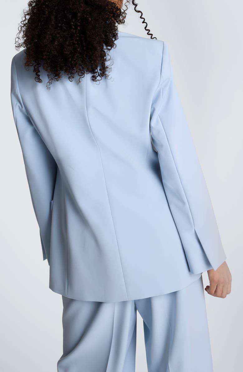 Kenneth Cole Double Breasted Contour Jacket, Alternate, color, Blue Dawn
