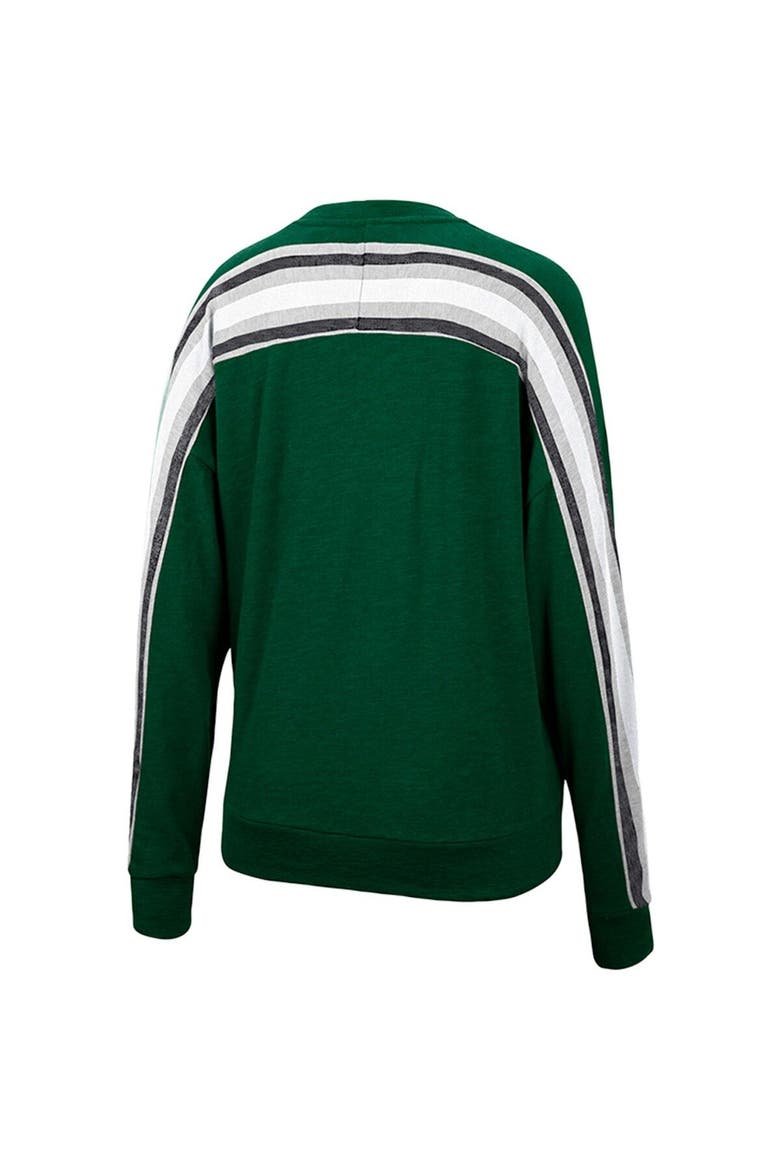 Women's Colosseum Heathered Green Michigan State Spartans Team Oversized Pullover Sweatshirt, Alternate, color, Green
