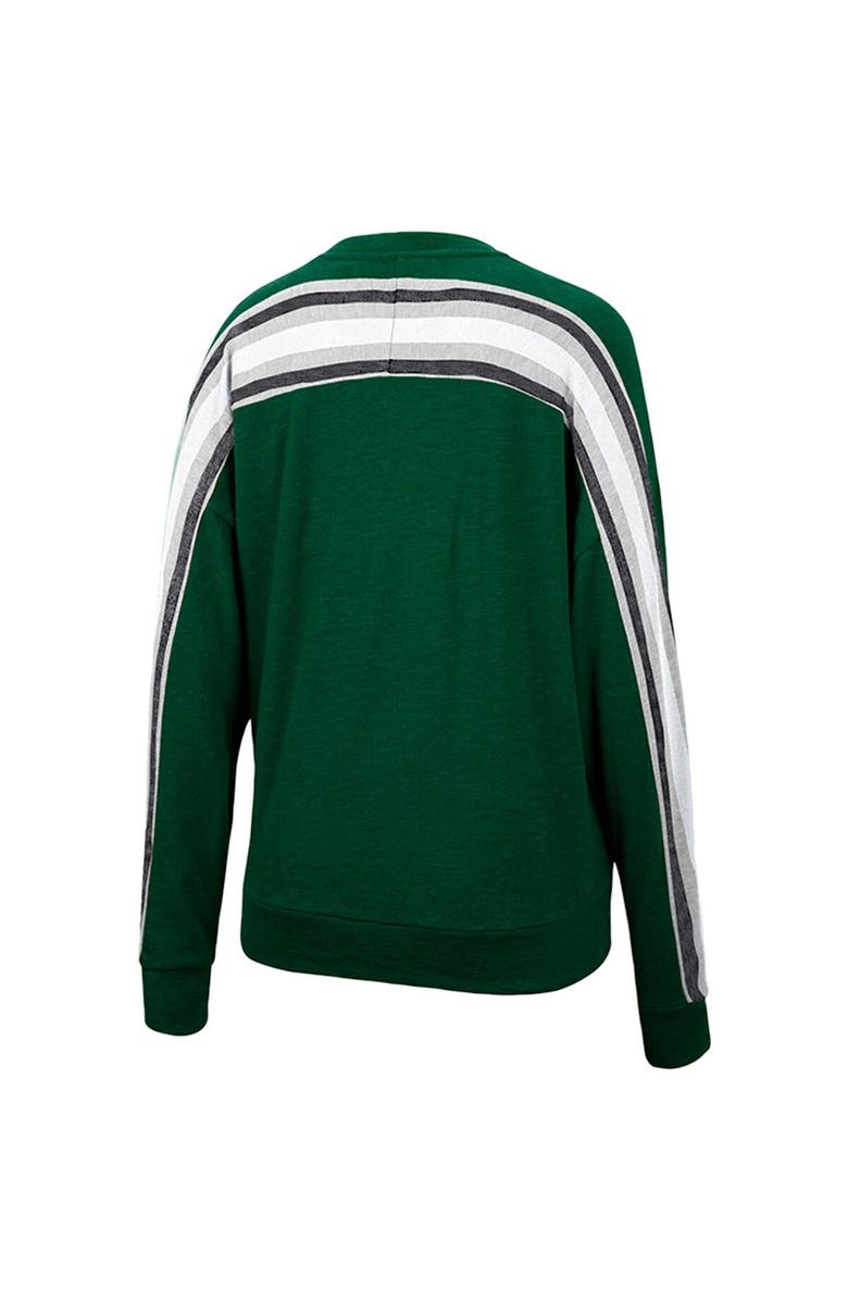 COLOSSEUM Women's Colosseum Heathered Green Michigan State Spartans Team Oversized Pullover Sweatshirt, Alternate, color, Green