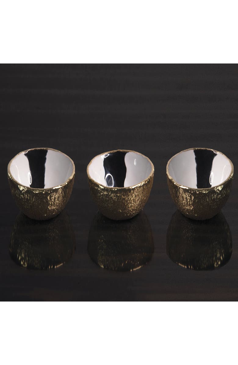 Lunares Bianco Nero Snack Bowl, Alternate, color, White