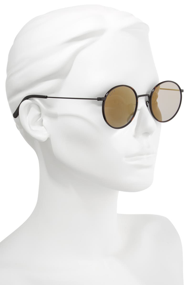 DIFF Daisy 57mm Polarized Round Lens Sunglasses, Alternate, color, 