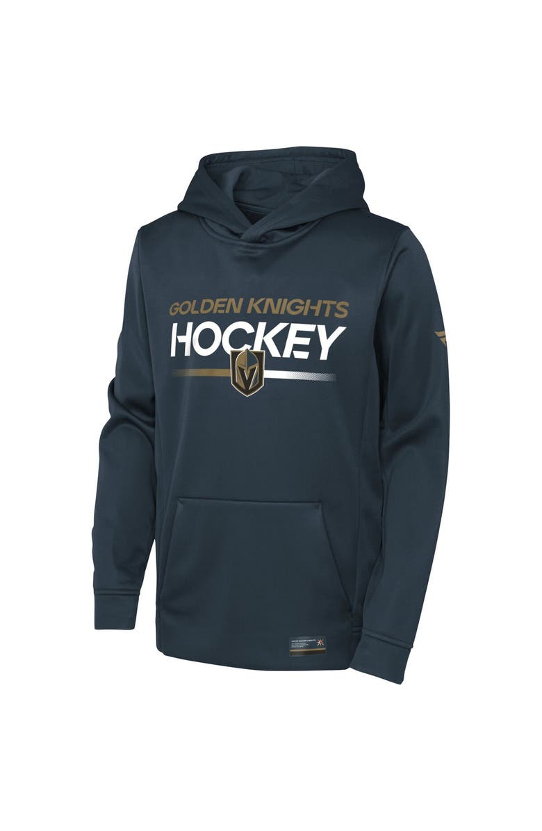 FANATICS Youth Fanatics Branded Charcoal Vegas Golden Knights Authentic Pro Pullover Hoodie, Alternate, color, 