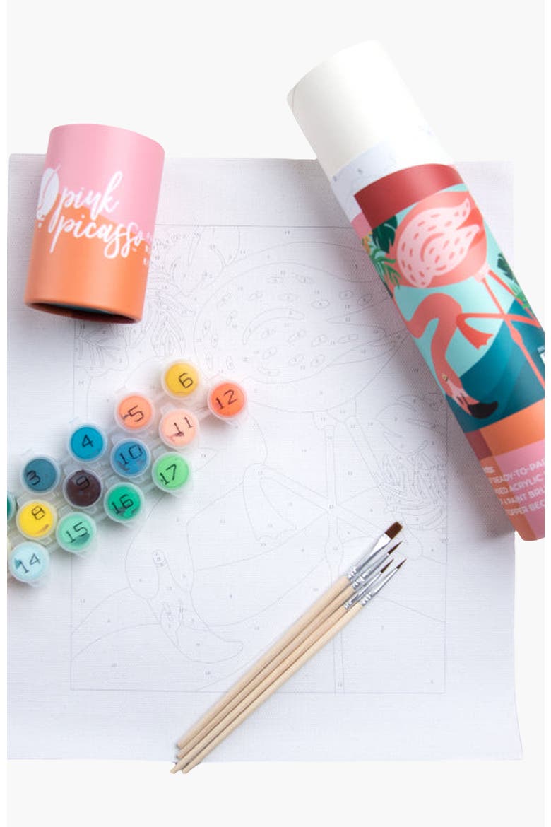 Stand Out in the Crowd Paint by Numbers Kit, Alternate, color, Pink Flamingo