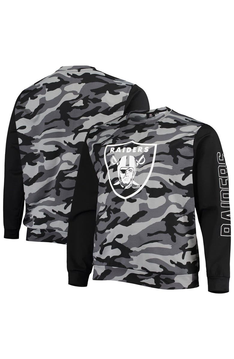 FOCO Men's FOCO Black Las Vegas Raiders Camo Long Sleeve T-Shirt, Main, color, Black