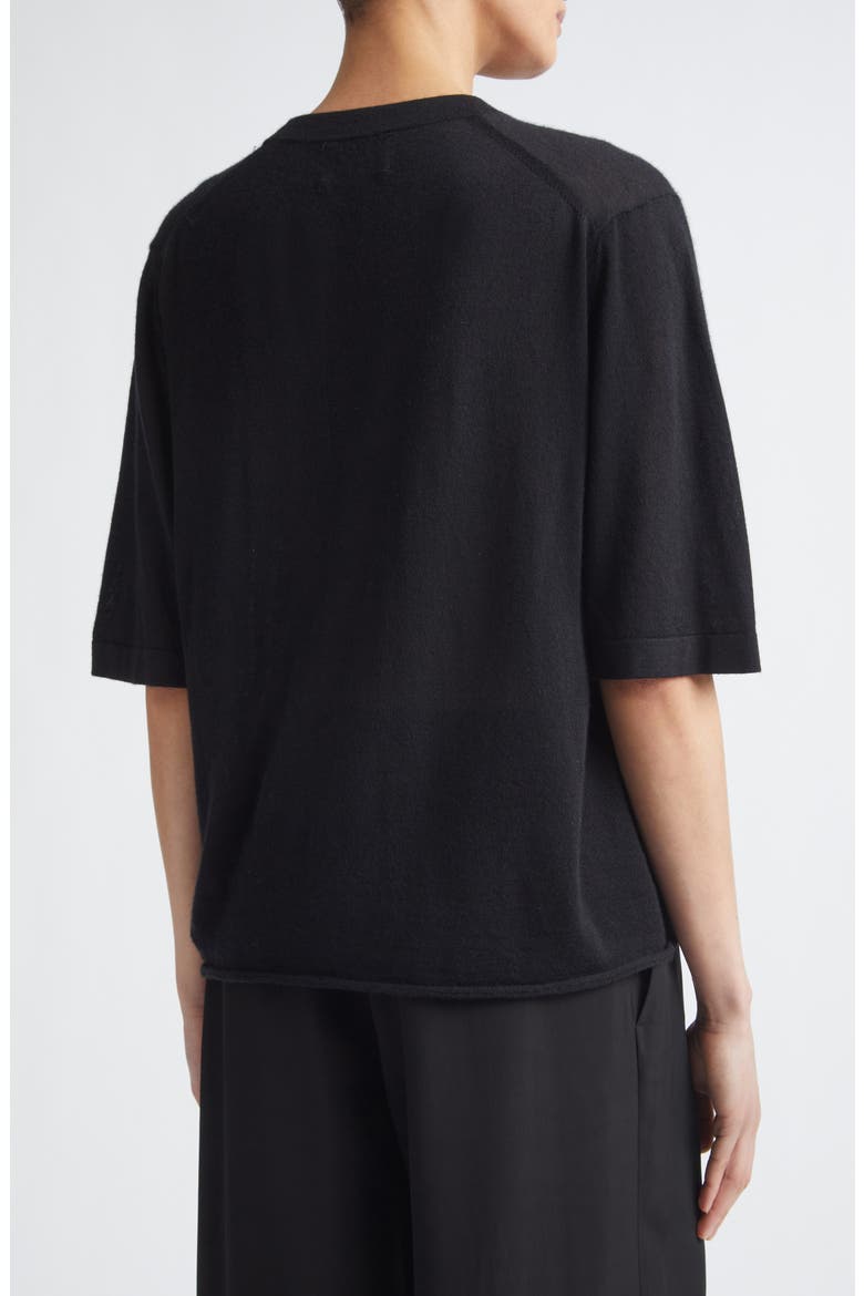 Nala Cashmere T-Shirt, Alternate, color, BLACK