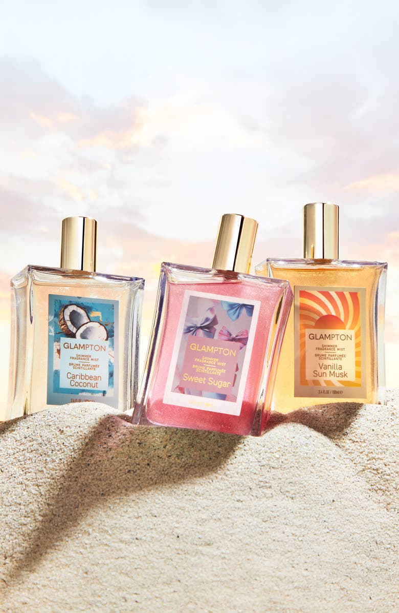 GLAMPTON Caribbean Coconut Shimmer Fragrance Body Mist, Alternate, color,
