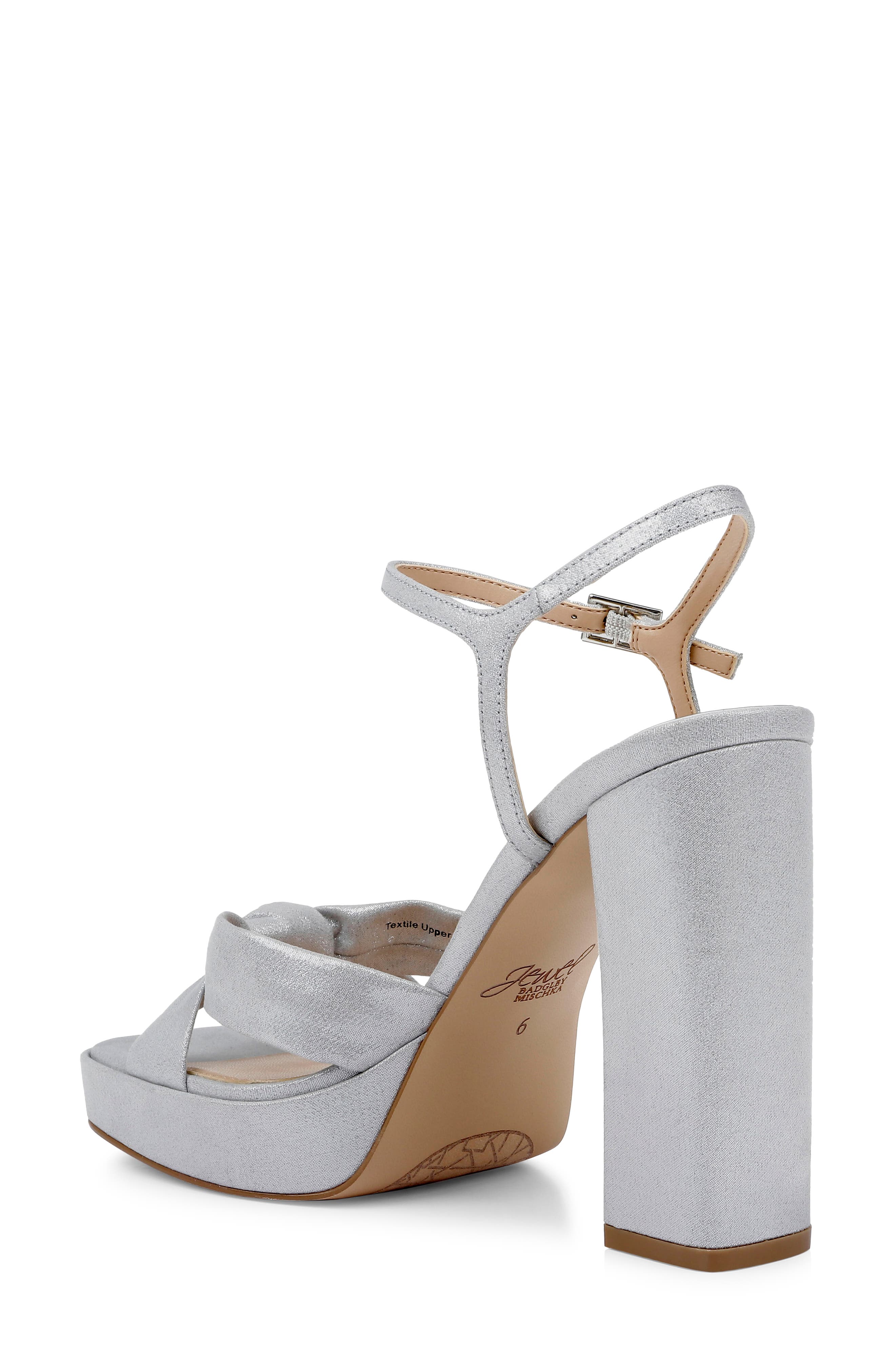 Valencia Ankle Strap Platform Sandal, Alternate, color, SILV MET