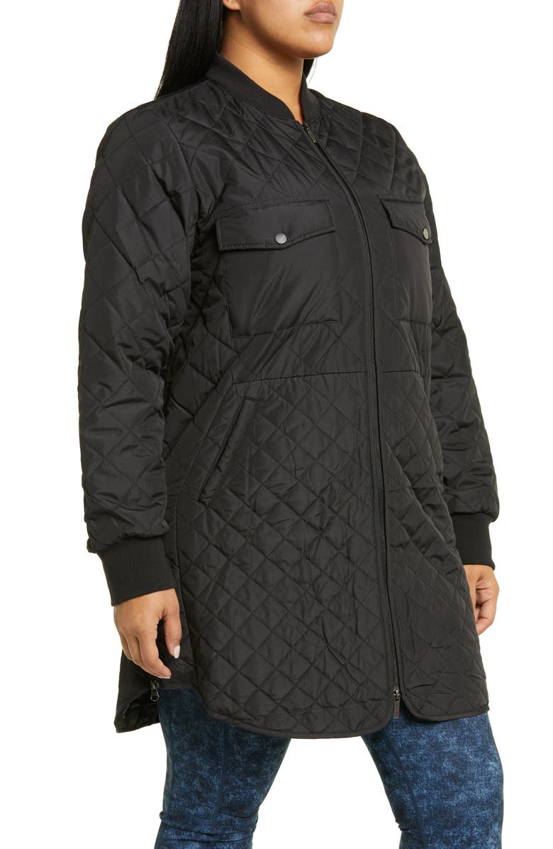 Zella OSR Quilted Longline Jacket | Nordstromrack
